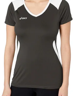ASICS Black & White Volleyball Jersey Top thumbnail 2