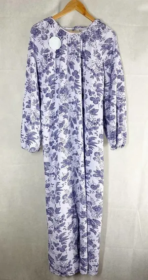 Hill House The Simone Maxi Dress in Lilac Tonal Floral Size XL thumbnail 1