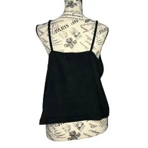 Miken Swim (XL) Cami Strap Terry Cloth Cropped Tank Top Vacation Beach Coverup thumbnail 3