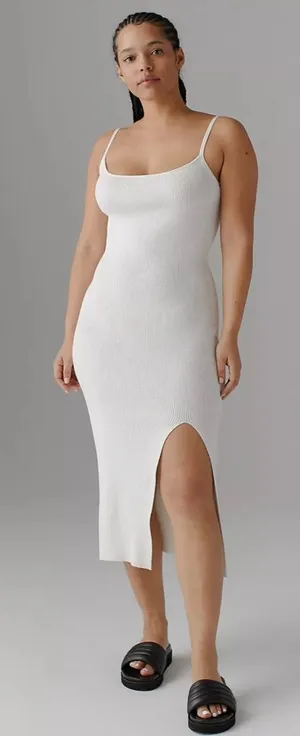 Brand new Urban Outfitters White maxi dress with side slit thumbnail 1