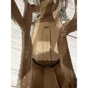 ALDO Norta Sparkling Stilettos Glass Mirror Caged Heels Sandal 4” Pumps 7 thumbnail 9