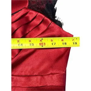 Vintage Y2K Fairy Bisou Bisou Whimsigoth Red Satin Top Size M Vamp Romantic Goth thumbnail 4