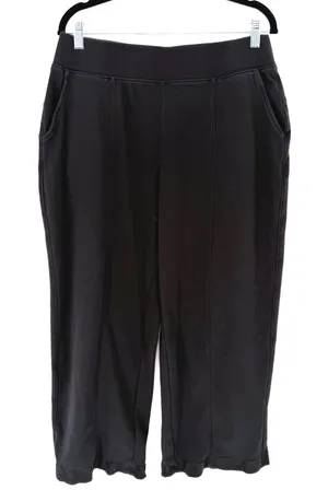 Pact Sweatpants Wide Leg Size L Black Organic Cotton Loungewear Athleisure thumbnail 1