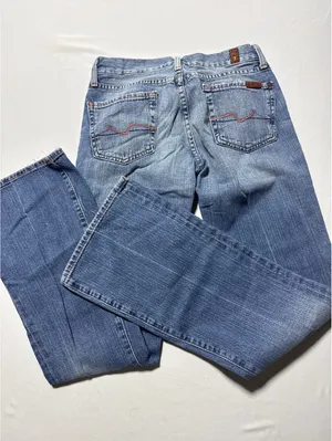 7 For All Mankind Vintage Flared Jeans - Classic Blue Denim thumbnail 9