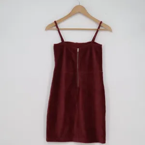 Forever 21 Burgundy Corduroy Mini Dress Spaghetti Strap Maroon Size M thumbnail 4