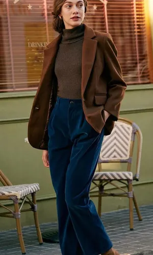 RIHOAS The High Waisted Pleated Wide Leg Pants L 13 thumbnail 1