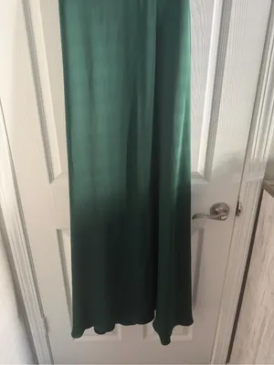 David's Bridal Celebrate Crepe-Back Satin Scoop Tank Dress Juniper Size 6 thumbnail 4