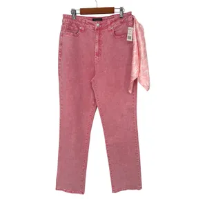 Juicy Couture Jeans Women 29 Pink Calypso Coral Venice Scarf Y2K Denim thumbnail 2