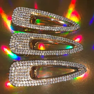 Jumbo Bedazzled Hair Clips Gold thumbnail 1