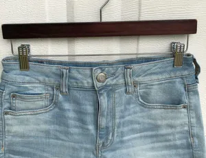 American Eagle Womens Shorts Denim Jean High Rise Roll Cuff Size 10 thumbnail 4