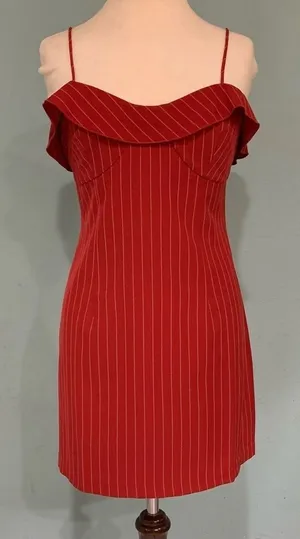 Etophe Studios Women Stripped Red Casual Good Girl‎ Dress Size Small thumbnail 1