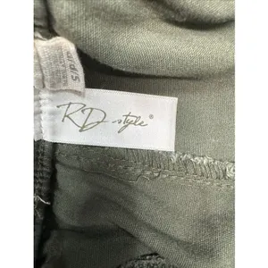 RD Style Women's Small Green Jogger Pants Zipper Waist Activewear EUC thumbnail 6