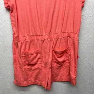 Universal Threads Linen Blend Romper Womens 14 Vacation Beachy Coastal Nautical thumbnail 10