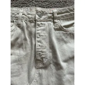 We The Free Women's Khaki Denim Mini Skirt Size 28 Casual Distressed EUC thumbnail 3