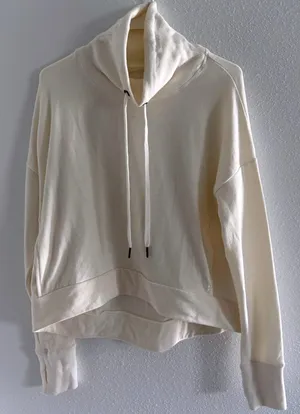 Sweaty Betty Harmonise Sweatshirt Womens Small Cream Cowl Neck Gym Workout‎ Yoga thumbnail 1