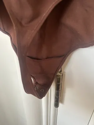 NWOT Abercrombie & Fitch Ponte Corset Sweetheart Bodysuit (BROWN) thumbnail 3