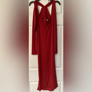 ASTR Wrapped Strap Women’s Red Maroon Rust Polyester Maxi Dress Size Small thumbnail 4