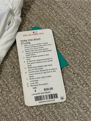Lululemon Hotty Hot Short White Size 4 thumbnail 2