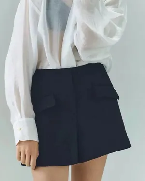 Anthropologie Maeve Tailored City Dress Black Shorts Size 4 thumbnail 1