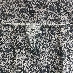 Cowgirl Hardware Black & Gray Pearl Snap Long Sleeve Cowgirl Western Top S thumbnail 5