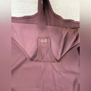 Express Mauve Ribbed Tank Bodysuit thumbnail 4