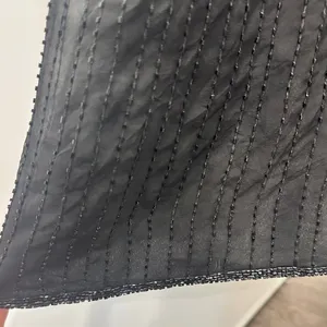 Vintage 80s Stenay Woman‎ Black Silk Beaded Sequin Cocktail Shift Dress Art Deco thumbnail 5