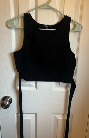Lulus Tie it Back Cropped Tank  thumbnail 1