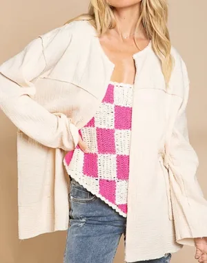 POL Gauze Style Jacket with Boho Charm thumbnail 1