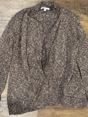 Cabi Cardigan Sweater Brown Open Front Chunky Medium thumbnail 1