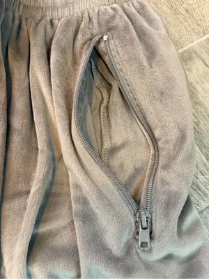 SKIMS Velour Velvet Gray Wide Leg Pants Sweatpants Size Small Cozy Soft Cuddle thumbnail 5