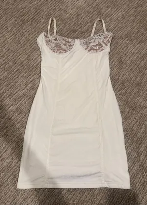 Tiger Mist White Lace-Trim Slip Dress thumbnail 1