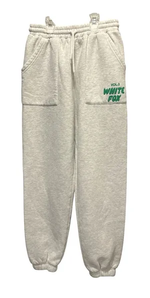 White Fox Boutique Offstage Sweatpants Glacier Grey Vol 3 Green Logo Joggers S thumbnail 1