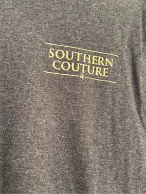 Southern Couture Turkey Thanksgiving Fall Long Sleeve Gray Cotton T-shirt Small thumbnail 5
