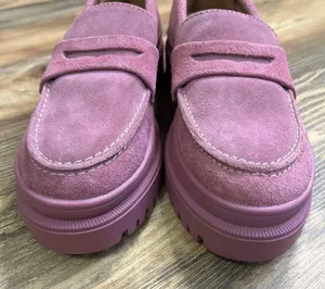 Portland Leather Patina Zoe Chunky Loafers Shoes Foxglove Pink 6 Suede y2k thumbnail 4