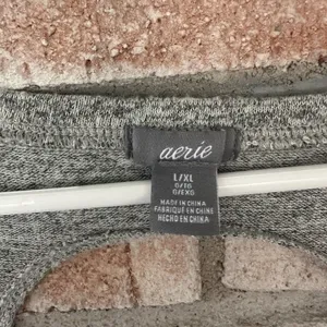 Aerie Open Back Twist Strap Dress Gray L / XL thumbnail 4