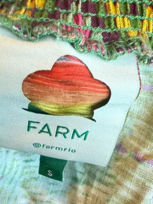 Farm Rio Banana Leaves Off-the-Shoulder Midi Dress Bright Colorful Size Small thumbnail 17