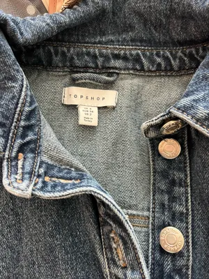 Topshop Mini Denim Shirtdress thumbnail 2
