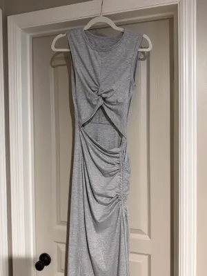 Grey cutout tshirt dress Gray thumbnail 6