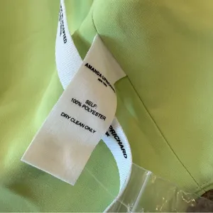Amanda Uprichard Perrin Lime Pear Button Front Vest Small NWT thumbnail 6