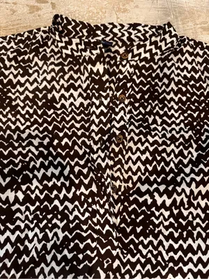 Gap Brown and White Patterned Button-Up Tunic/Blouse thumbnail 4
