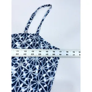 GAP Navy‎ Blue Geometric Print Smocked Waist Tiered Maxi Dress Size 14 thumbnail 8