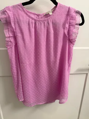 NWT Pink Sleeveless Blouse Loft thumbnail 1