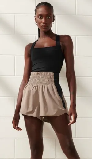 Abercrombie Athletics NWT YPB- Motion Tek Shorts Tan Size XS thumbnail 1