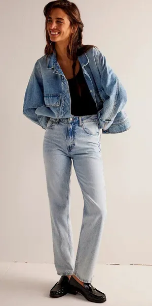 Free People We The Free Pacifica Straight-Leg Jeans thumbnail 1