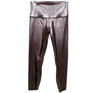 Lululemon Align High Rise Pants 25" Shine Nulu Radiate Foil French Press Size 6 thumbnail 3