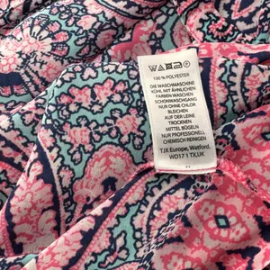 Cynthia Rowley Halter top Sz L Multicolor Paisley print, front keyhole thumbnail 6