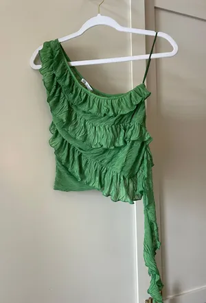 ZARA Green Top thumbnail 1