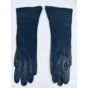 Vintage‎ Black Leather Gloves Size 6 Van Raalte? Opera Classy Chic Driving thumbnail 3