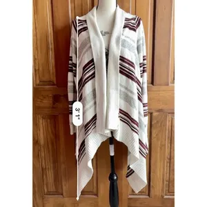 Torrid Cardigan Sweater Duster Women's size 2 2X Striped Open Draped Waterfall thumbnail 8