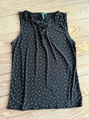 Lauren Ralph Lauren Sleeveless Cowl Neck Top size L thumbnail 1